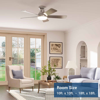 42" Low Profile Ceiling Fan with Light & Remote, Flush Mount, 3CCT Dimmable, Reversible, Quiet - 15