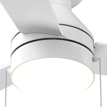 42" Low Profile Ceiling Fan with Light, Remote & Pull Chain, Flush Mount, 5CCT Dimmable, Reversible, Quiet - 21