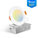 4 Inch Recessed LED Lighting, Slim Design, 5CCT, 800 Lumens - 10