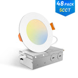 4 Inch Recessed LED Lighting, Slim Design, 5CCT, 800 Lumens - 15
