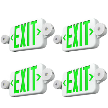 Exit Sign with Emergency Lights, Two LED Adjustable Head Emergency Light with Battery, Exit Sign for Business - 9