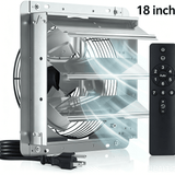 Amico Shutter Exhaust Fan with Remote, 9-Speed Energy Efficient & Quiet 13W DC Motor 1000 CFM Wall Mount Ventilation Fan for Garage,Greenhouse,Attic & Chicken Coop,Plug & Play,8-Hour Timer,FCC-13