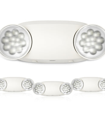 Emergency Lights for Business, with Battery Backup,Hard Wired, UL 924 Certified,AC 120/277V,Two Head Adjustable LED Emergency Lighting - 1