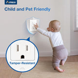 Amico-15A Tamper Resistant Decorator Outlet with Self-Grounding, Wall Plate & Screws - White-4