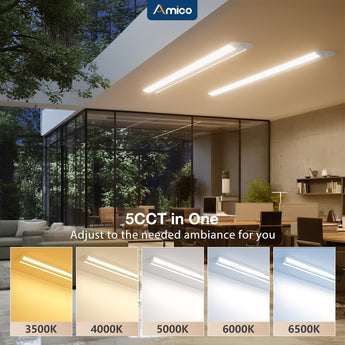 4FT LED Wraparound Light, 5CCT, 50/60/75W, 9000 Lumens, Super Bright Fluorescent Fixture-3