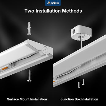 4FT LED Wraparound Light, 5CCT, 50/60/75W, 9000 Lumens, Super Bright Fluorescent Fixture-7
