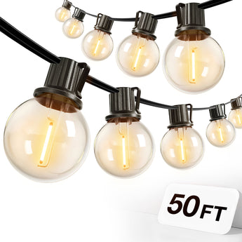 G40 Outdoor String Lights, LED Shatterproof Bulbs, Dimmable & Timable, 3 Lighting Modes - 13