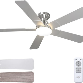 52" Low Profile Ceiling Fan with Light & Remote, Flush Mount, 3CCT Dimmable, Reversible, Quiet, Indoor/Outdoor - 11