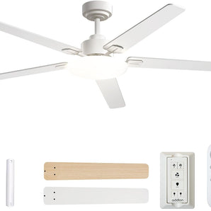 60" Black Ceiling Fan with Light & Remote – Dimmable 3CCT, Reversible, Quiet Fan for Bedroom, Living Room & Indoor/Outdoor - 2