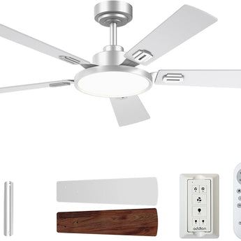 52" Black Ceiling Fan with Light & Remote, 3CCT Dimmable, Reversible, Quiet – Indoor/Outdoor - 10