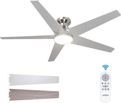 52" Low Profile Ceiling Fan with Light & Remote, Flush Mount, 3CCT Dimmable, Reversible, Quiet, Indoor/Outdoor