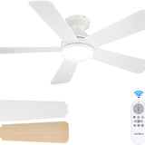 42" Low Profile Ceiling Fan with Light & Remote, Flush Mount, 3CCT Dimmable, Reversible, Quiet - 11