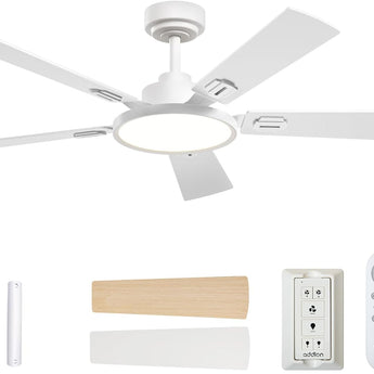 52" Black Ceiling Fan with Light & Remote, 3CCT Dimmable, Reversible, Quiet – Indoor/Outdoor - 9