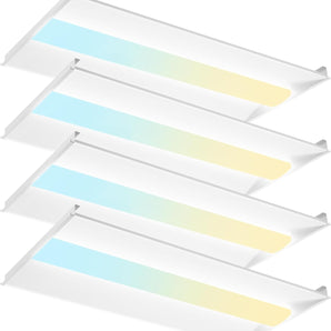 2x4 LED Troffer Panel Light, 4CCT, 25–50W Adjustable, 7000 Lumens, 0–10V Dimmable Flat Panel for Drop Ceiling, ETL & DLC