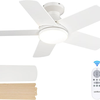 32" Low Profile Ceiling Fan with Light, 3CCT Dimmable, Remote, Flush Mount, Quiet – Indoor/Outdoor - 4