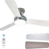 42" Low Profile Ceiling Fan with Light & Remote, Flush Mount, 3 - CCT Dimmable, Reversible & Noiseless, 4 Colors Available - 9