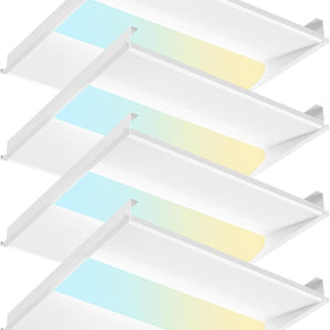 2x2 LED Troffer Panel Light, 4CCT, 20–40W Adjustable, 5200 Lumens, 0–10V Dimmable Flat Panel for Drop Ceiling, ETL & DLC