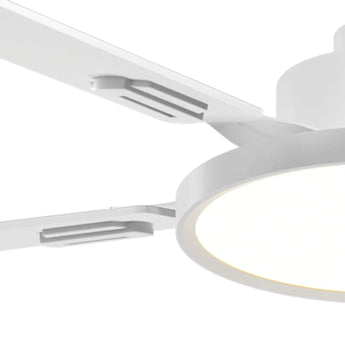 52" Black Ceiling Fan with Light & Remote, 3CCT Dimmable, Reversible, Quiet – Indoor/Outdoor - 24