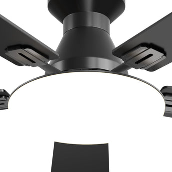 52" Flush Mount Ceiling Fan with Light, Remote, Low Profile, 3CCT Dimmable, Reversible, Quiet DC - 4