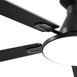 52" Flush Mount Smart Ceiling Fan with Light, Amico Reversible DC Motor, 3CCT Dimmable, 6 Speeds, Remote/APP/Alexa Control, Noiseless Black - 5
