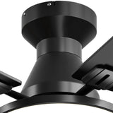 52" Flush Mount Smart Ceiling Fan with Light, Amico Reversible DC Motor, 3CCT Dimmable, 6 Speeds, Remote/APP/Alexa Control, Noiseless Black - 6