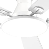 52" Flush Mount Smart Ceiling Fan with Light, Amico Reversible DC Motor, 3CCT Dimmable, 6 Speeds, Remote/APP/Alexa Control, Noiseless Black - 18