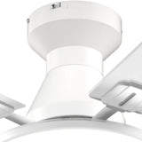 52" Flush Mount Smart Ceiling Fan with Light, Amico Reversible DC Motor, 3CCT Dimmable, 6 Speeds, Remote/APP/Alexa Control, Noiseless Black - 20