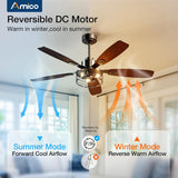 52-Inch Black Farmhouse Caged Ceiling Fan with Light, Remote Control, 3CCT Dimmable Quiet-7