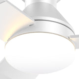 52" Low Profile Ceiling Fan with Light & Remote, Flush Mount, 3 - CCT Dimmable, Reversible & Noiseless,4 Colors Available - 4