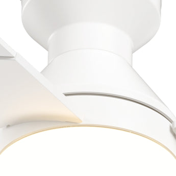 52" Low Profile Ceiling Fan with Light & Remote, Flush Mount, 3 - CCT Dimmable, Reversible & Noiseless,4 Colors Available - 32