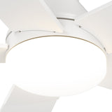 52" Low Profile Ceiling Fan with Light & Remote, Flush Mount, 3CCT Dimmable, Reversible, Quiet, Indoor/Outdoor - 24