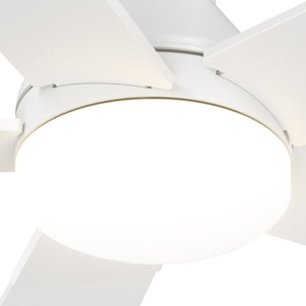 52" Low Profile Ceiling Fan with Light & Remote, Flush Mount, 3CCT Dimmable, Reversible, Quiet, Indoor/Outdoor - 24