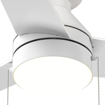 52" Low Profile Flush Mount Ceiling Fan with Light, Remote & Pull Chain, 5CCT Dimmable, Reversible, Quiet - 23