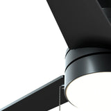 52" Low Profile Flush Mount Ceiling Fan with Light, Remote & Pull Chain, 5CCT Dimmable, Reversible, Quiet - 18