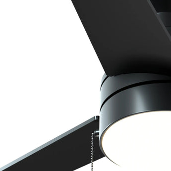 52" Low Profile Flush Mount Ceiling Fan with Light, Remote & Pull Chain, 5CCT Dimmable, Reversible, Quiet - 18