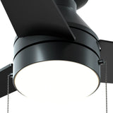 52" Low Profile Flush Mount Ceiling Fan with Light, Remote & Pull Chain, 5CCT Dimmable, Reversible, Quiet - 17