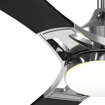 52" Modern Ceiling Fan with Light & Remote – Dimmable 3CCT, Quiet Black Fan for Living Room, Bedroom & Kitchen - 18