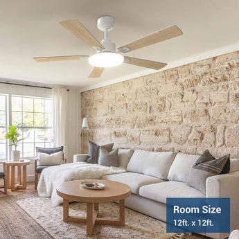 52" Sleek Ceiling Fan with Light, 3CCT Dimmable, Remote, Reversible, Quiet – Bedroom & Living Room - 21