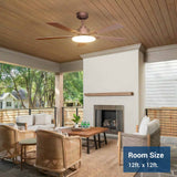 52" Sleek Ceiling Fan with Light, 3CCT Dimmable, Remote, Reversible, Quiet – Bedroom & Living Room - 28