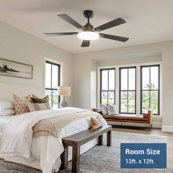 52" Sleek Ceiling Fan with Light, 3CCT Dimmable, Remote, Reversible, Quiet – Bedroom & Living Room - 8
