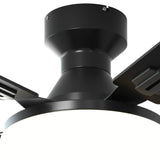 52'' Smart RGB Ceiling Fan with Light, Flush Mount, Reversible DC Motor, 3CCT Dimmable Light, 6 Speeds, Remote/APP/Alexa Control, Noiseless for Bedroom Living Room, Black - 6