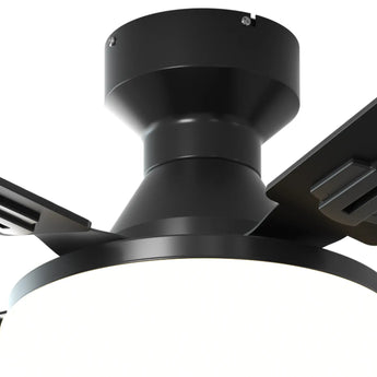 52'' Smart RGB Ceiling Fan with Light, Flush Mount, Reversible DC Motor, 3CCT Dimmable Light, 6 Speeds, Remote/APP/Alexa Control, Noiseless for Bedroom Living Room, Black - 6
