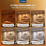 5/6 Inch LED Can Lights with Night Light, Retrofit Recessed Lighting Selectable 5CCT, 1100LM Downlight, Dimmable, ETL & FCC-6