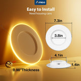 5/6 Inch LED Can Lights with Night Light, Retrofit Recessed Lighting Selectable 5CCT, 1100LM Downlight, Dimmable, ETL & FCC-5