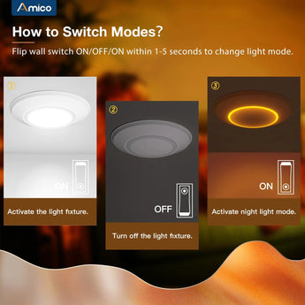 5/6 Inch LED Disk Lights with Night Light, Selectable CCT, 1050 Lumens-9