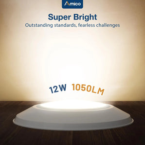 5/6 Inch LED Disk Lights，Flush Mount Ceiling Disc Light, Selectable CCT, 1050 Lumens - 2