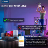 5/6 Inch Matter WiFi Smart Recessed Lights,6 Pack RGBCW 1100LM 12W=110W, APP/Voice Control Alexa Google, ETL IC ACK Certified - 3