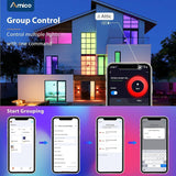 5/6 Inch Matter WiFi Smart Recessed Lights,6 Pack RGBCW 1100LM 12W=110W, APP/Voice Control Alexa Google, ETL IC ACK Certified - 5