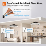 24" Low Profile Fandelier Ceiling Fan with Light & Remote, Crystal Design, 3 - CCT Dimmable, Flush Mount Bladeless Fan - 7