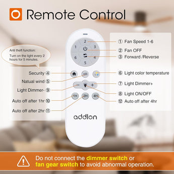 52" Low Profile Ceiling Fan with Light & Remote,2 - Pack,3 Wood Blades, Flush Mount, 3 - CCT Dimmable, Reversible - 5
